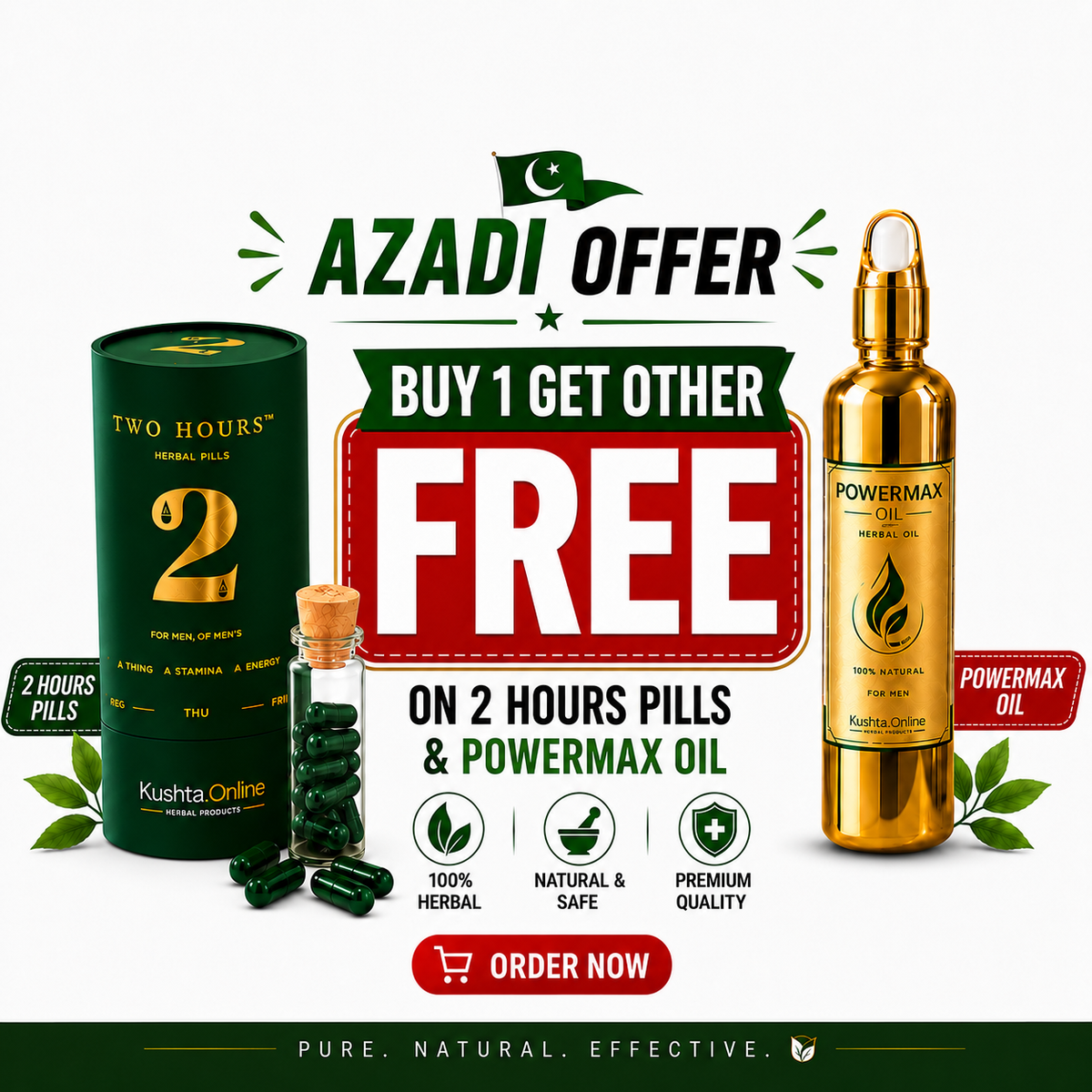 ☪️ AZADI SALE – TWO HOURS™ + POWERMAX OIL Bundle 🎁